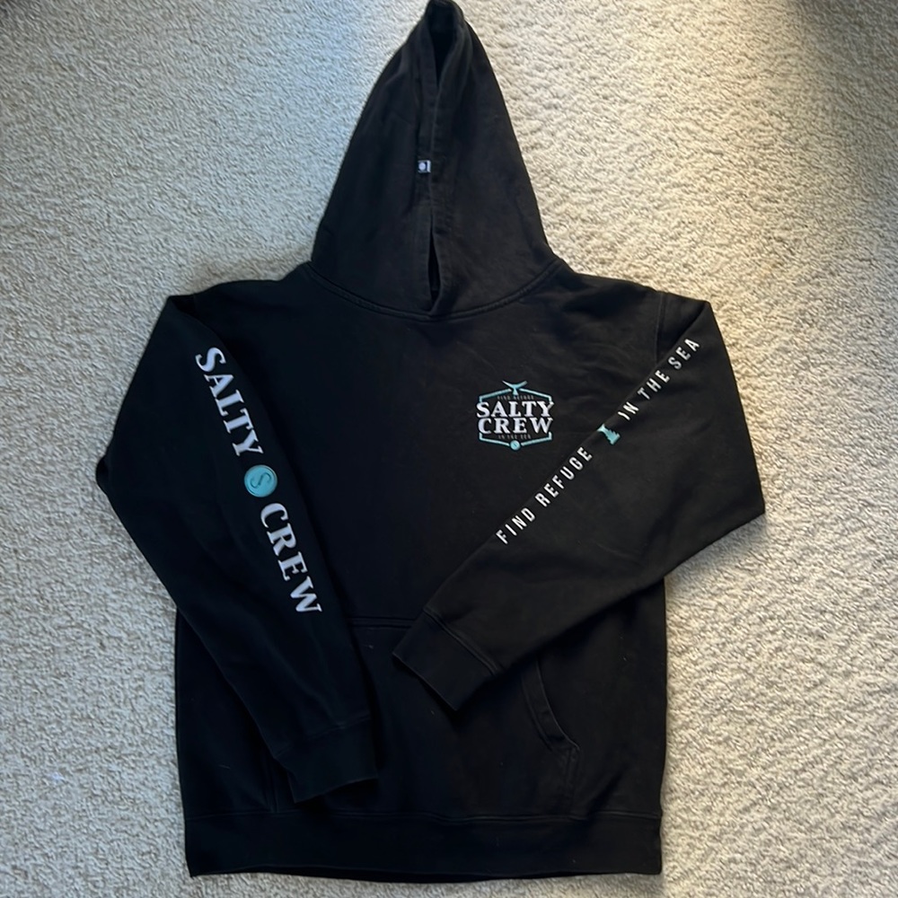 Salty Crew black hoodie, youth large